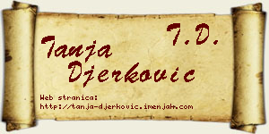 Tanja Đerković vizit kartica